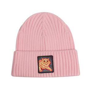 HatPhile Psychedelic Cat Patch Beanie — PINK